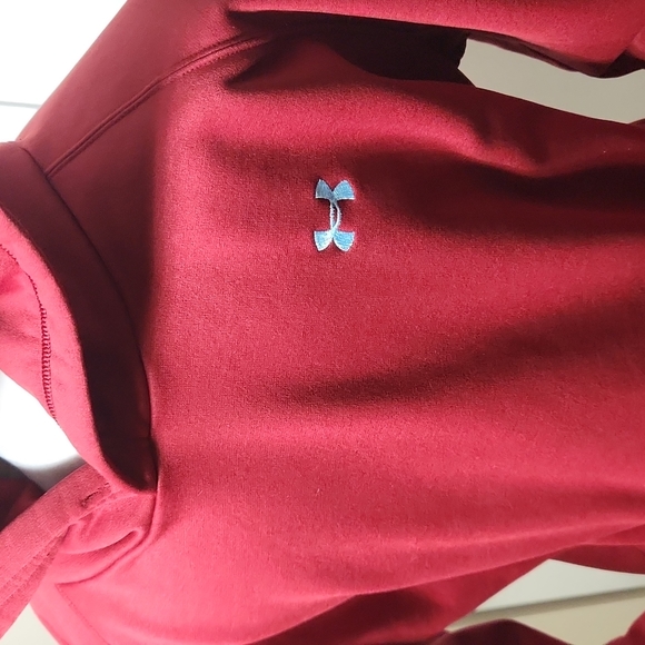 UNDER ARMOUR HOODIE MENS SIZE L DARK RED COLOR - Picture 2 of 6